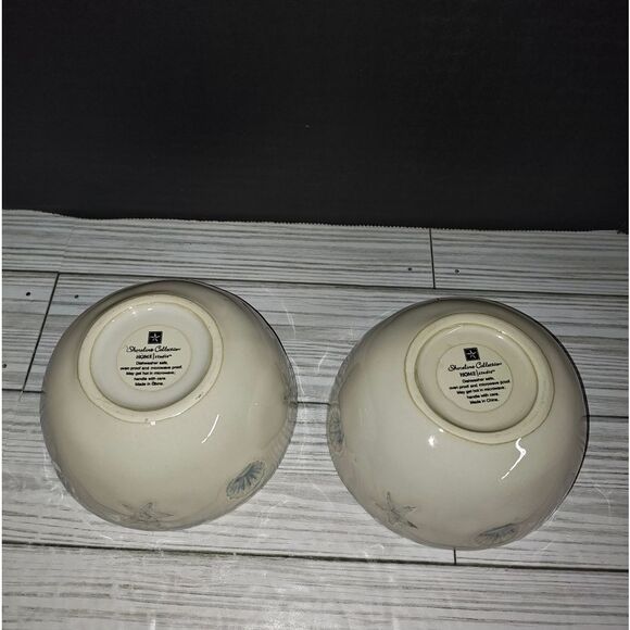 Home Studio Shoreline Collection 4.5" Berry Bowls Seashells Nautical Beach Ocean - Picture 4 of 7